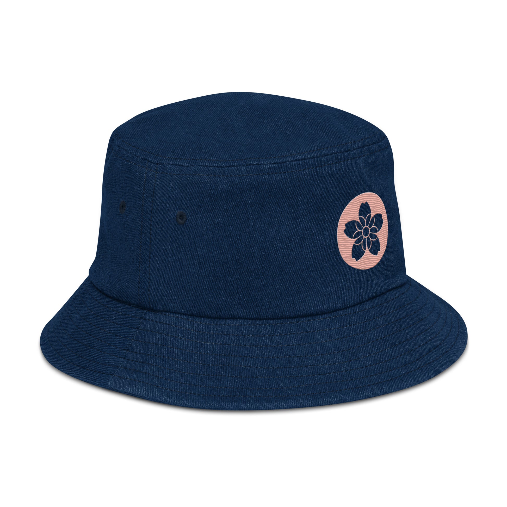 Denim bucket hat - two toned with emblem  image 3