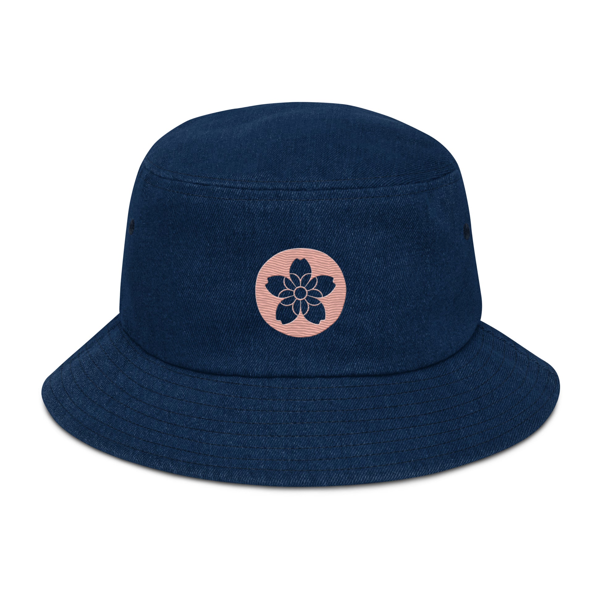 Denim bucket hat - two toned with emblem  image 1