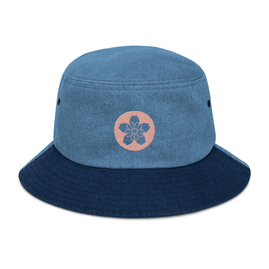 Denim bucket hat - two toned with emblem  image 0