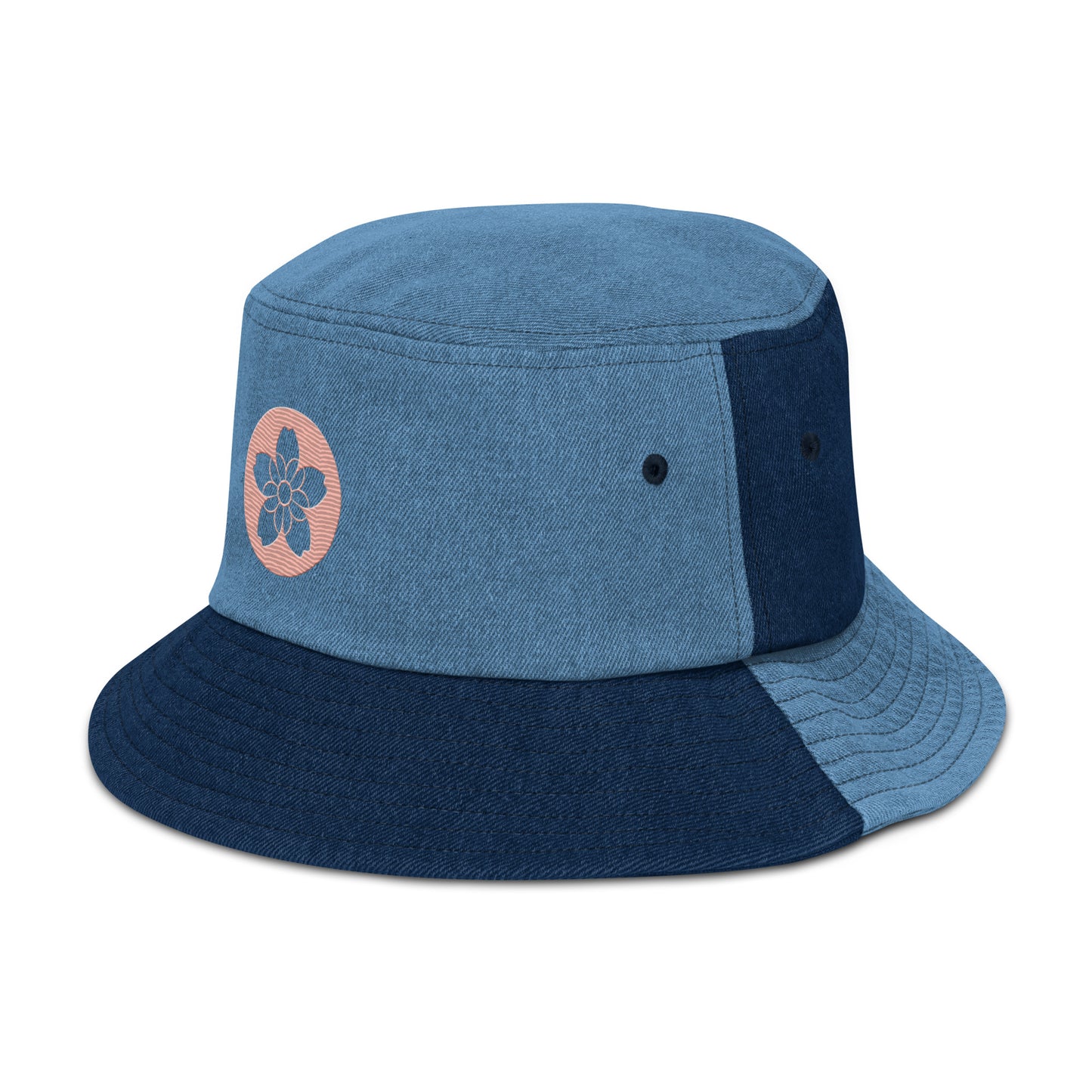 Denim bucket hat - two toned with emblem  image 7