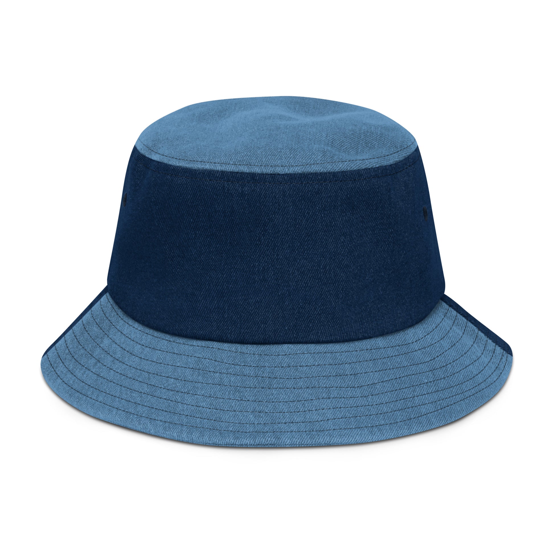 Denim bucket hat - two toned with emblem  image 5